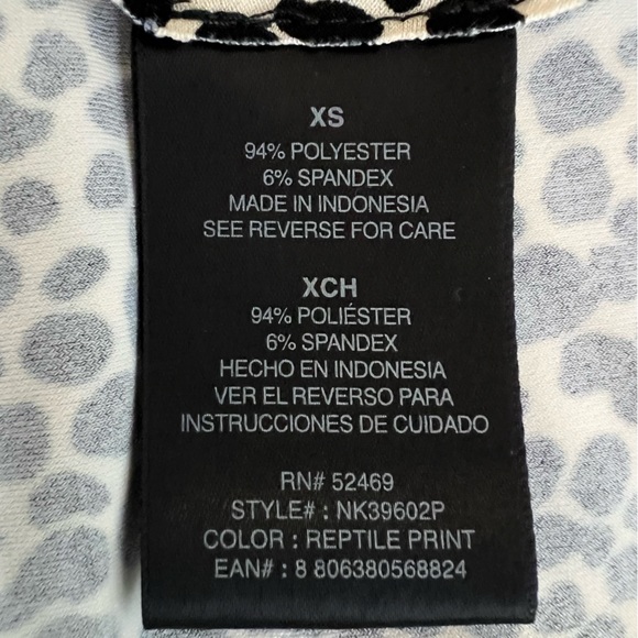 Norma Kamali Reptile Print Slinky Stretchy Body-con Dress With Ruching X… - Picture 13 of 16